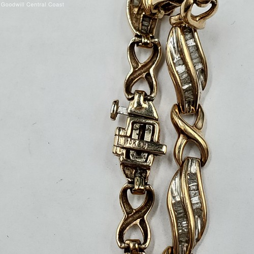 10K Gold Hugs & Kisses Style Bracelet W/ Gemstone - Picture 3 of 7