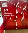Home Accents 200 Clear Incandescent Mini Icicle Lights  Lots Available!!!!