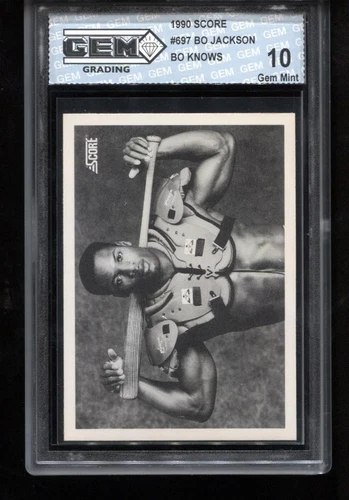 Bo Jackson 1990 Score #697 Bo Knows Iconic Baseball Card GEM MINT 10