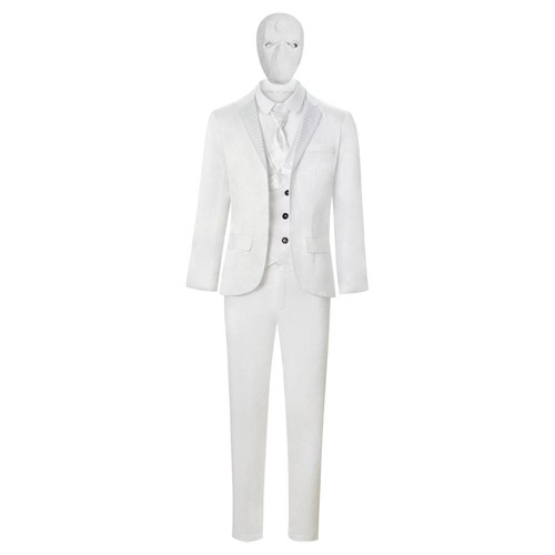 Halloween Cosplay Moon Knight Werewolf By Night Uniform Suit White Mask Costume - Picture 2 of 7