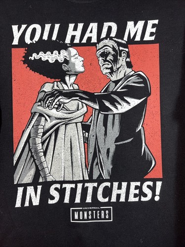 NEW Universal Monsters Frankenstein and Bride Size Large T-Shirt Black - Picture 2 of 4
