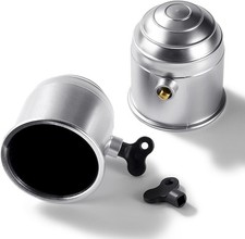 2 PCS Tow Ball Cover with Lock, 50mm Tow Bar Ball Cover Cap, Plastic Trailer Hit
