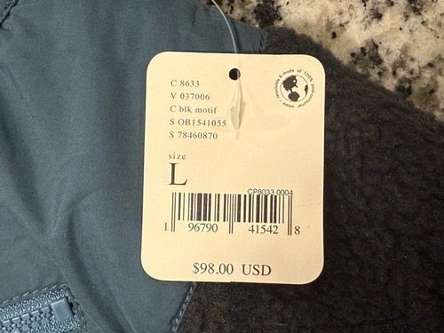 Neu mit Etikett $ 98 Free People Movement Gr. L Hit The Slopes kurze Weste schwarzes Motiv - Bild 4 von 10