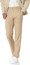 Amazon Essentials men’s slim-fit flat-front dress pants, polyester twill 40W 34L