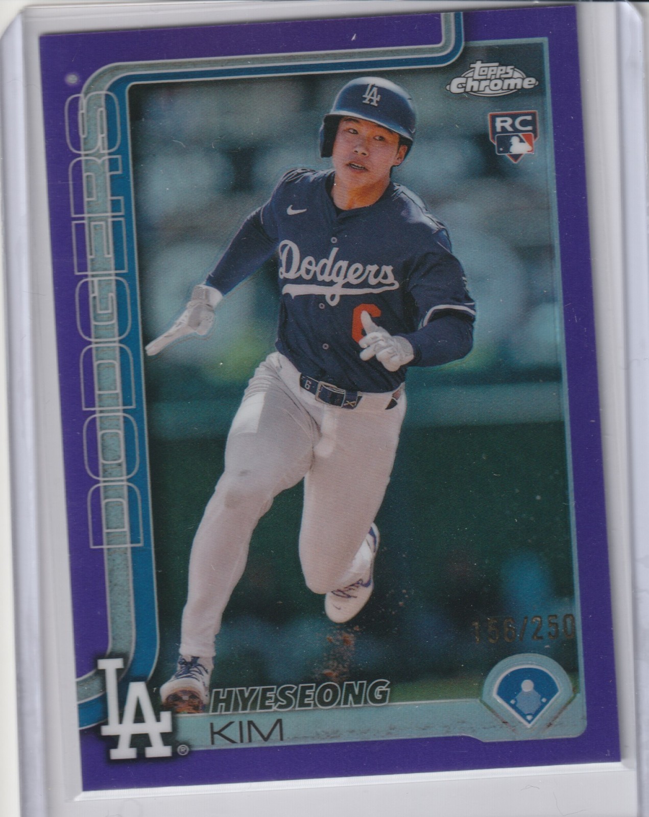 2025 Topps Chrome #152 Hyeseong Kim Purple Refractors #156/250