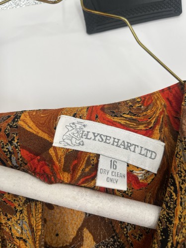 Ilyse Hart LTD Größe 16 Mehrfarbig Ärmellos Abstrakt Tanktop Knopfleiste hinten Top - Bild 4 von 7