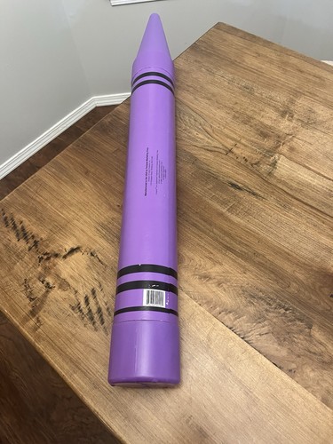 Vintage Crayola Crayon Coin Piggy Bank 35" PURPLE 1988 Fantazia Ralphco - Picture 13 of 15