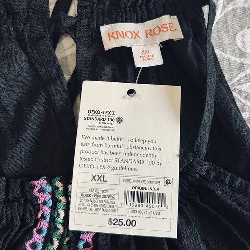 Top Knox Rosa Mujer XXL Negro Bordado Volantes Halter Corbata Boho Playa Sirena - Imagen 3 de 13