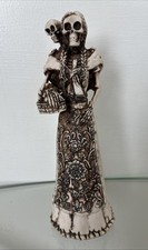 Vintage JART Mexican Folk Art Figurine Catrina Skeleton With Baby