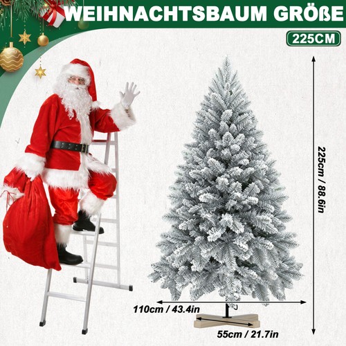 Green PVC Christmas Tree with Snow Artificial Christmas Tree Xmas 120cm-240cm - Picture 14 of 14