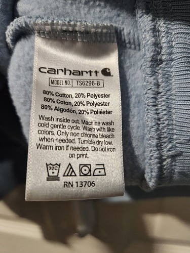 Youth Size L (14-16) Light Blue Carhartt Hoodie - Picture 4 of 4