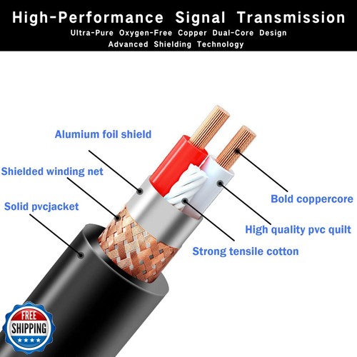 BAINESS 6.5ft Flexible DMX Cable 3 Pin Signal XLR Male to Female DMX Cables W - Picture 3 of 5