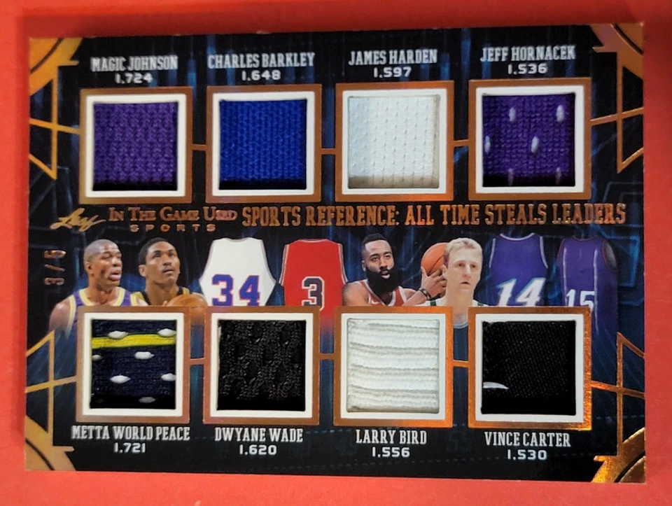 Cartão Jersey Stephen Curry 3/5 Larry Bird Magic Johnson DRJ Barkley REGGIE MILLER - Imagem 2 de 4