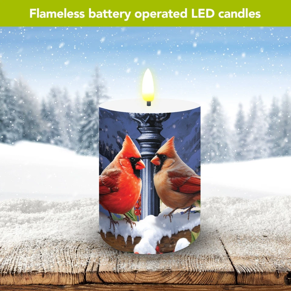 Беспламенная свеча Briarwood Lane Winter Glow Cardinals - Изображение 3 из 4