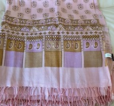 Shawl Wrap Made In India. Pale Pink Gold Color Flowers Perfect For Prom