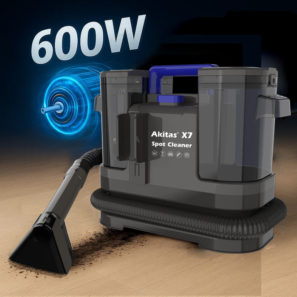 Akitas X7 450W Spot Cleaner Carpet Washer Removes Stain and Spill with Solution - image 3 of 4