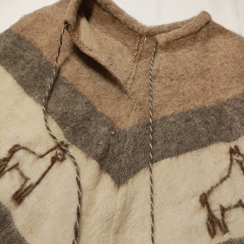 Bezaubernder Damen Vintage 70er Jahre Alpaka Wolle Poncho Top Zustand (Medium) - Bild 5 von 7