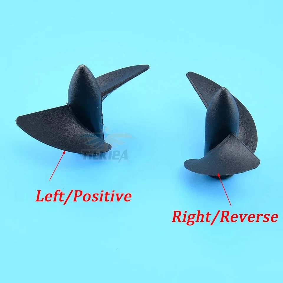 Rc Boat Left M4 Copper Thread Two Blades Prop Nylon Propeller For 4mm Boat Shaft - Image 2 of 4
