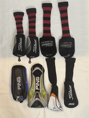 Lot of 8 Golf Club Headcovers Head Covers Titleist Ping Callaway (G-VG Preowned)