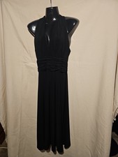 Evan Picone Black Halter Dress Old Hollywood Glamour Cocktail Party Size 10