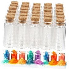 30 PCS Mini Glass Bottles, 10ml Vials Cork Stoppers, Vials, Cork Stoppers