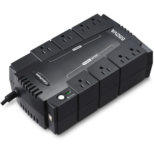 CyberPower CP550SLG-R 550VA/330W 8 Outlets Compact UPS - Certified Refurbished - Afbeelding 3 van 4