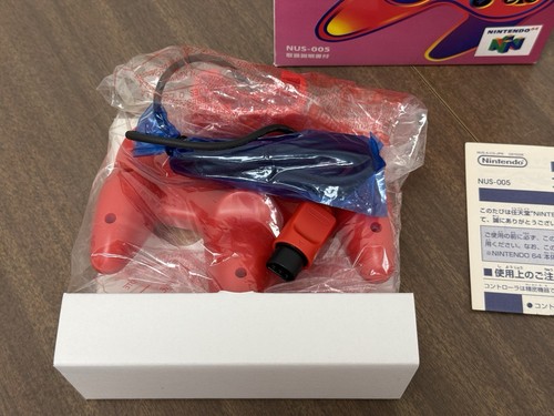 New In Box Unused Red Nintendo 64 N64 Controller Bros. Japan - Picture 3 of 16