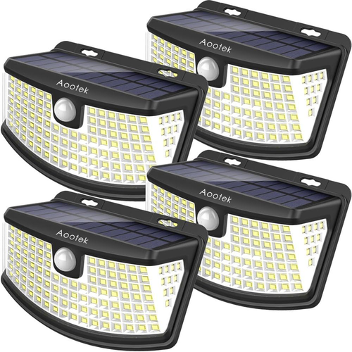 Solar Motion Sensor Lights 120 Leds Lights Reflector,270° Wide Angle Waterproof - Picture 10 of 11