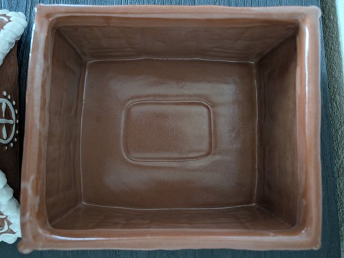 Barattolo per biscotti in gres POTTERY BARN casa pan di zenzero - NUOVO - Foto 4 di 7