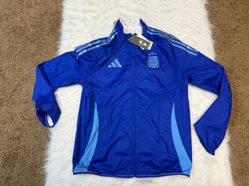 Adidas Argentina Reversible Anthem Blue White Size Medium Jacket IW0219 - Picture 4 of 10