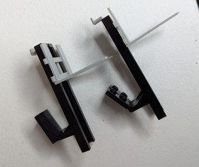 2x LEGO Forklift Wide 1x2 Hinge Plates Locking Dual 2 Fingers 4518bc02