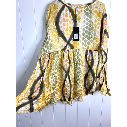 Free People x One Teelöffel handbemalt Mystic Snake Magique Top Größe XL Neu mit Etikett - Bild 5 von 11