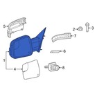 For Ram 1500 2019-2022 Ram 5ZK42KXJAH Front Right Door Mirror