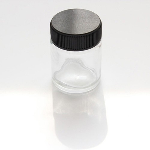 22 Cc Airbrush with Caps Glass Bottles Paint Cup Mixing Clear Jar