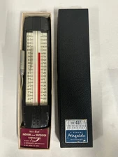 UNUSED Vintage Airguide Model 407A Indoor-Outdoor Wall Mount Thermometer (A10)