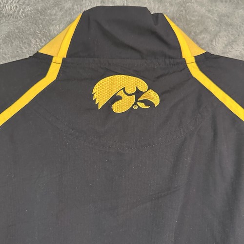 Nike Fit Storm Iowa Hawkeyes Jacket Sz L Black Full Zip Pockets NCAA Windbreaker - Picture 11 of 17