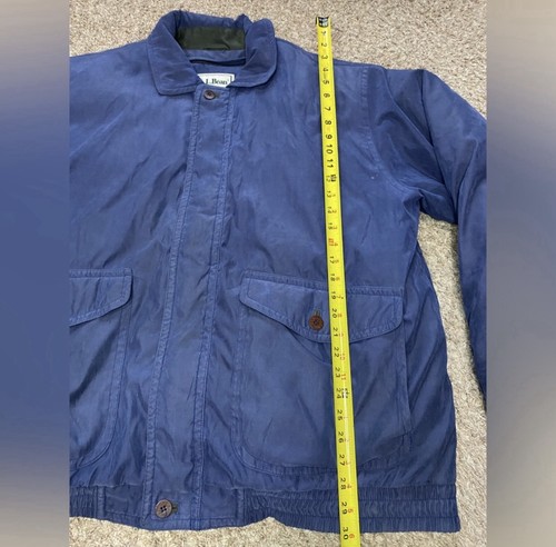 Vintage Herren Gr. XL Tall LL Bean Goose Daunenjacke Blau Puffer Mantel Bomber - Bild 5 von 13