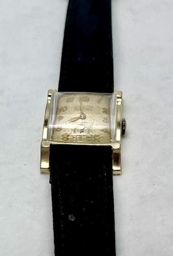 Vintage 1949 GRUEN “Veri-Thin” Tank Men’s 36mm Mechanical Watch 10K RGP 17j - Picture 9 of 17