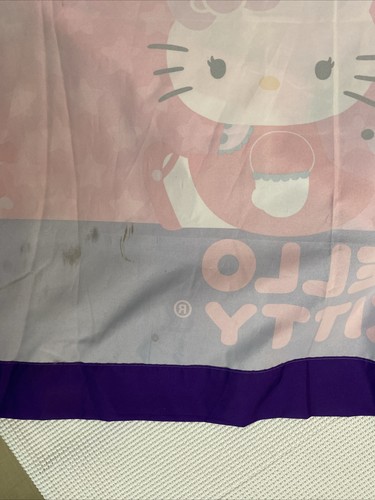 Hello Kitty Window Curtains 2 Panels with Tie Backs Pink Purple Kids Room 40x64 - Picture 10 of 16