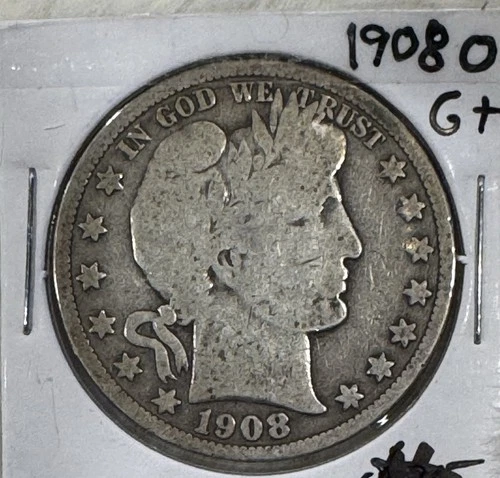 1908-O Barber Half Dollar Silver Free Shipping