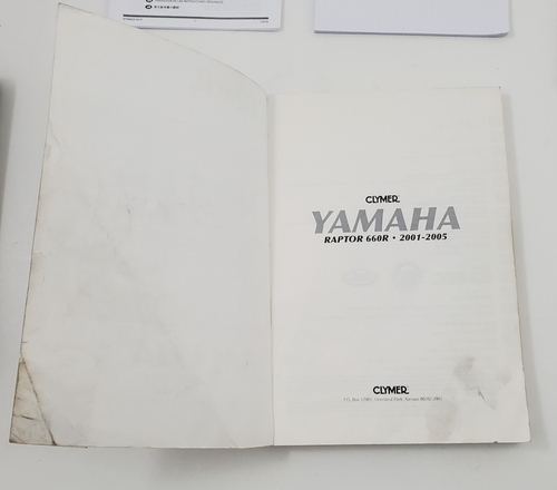 2001-2005 Yamaha Raptor 660R ATV Clymer Service Repair Shop Owners Manual M280-2 - Picture 10 of 13