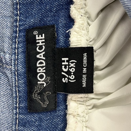 Jordache Girls Denim Overall Dress Tulle Glitter Lined Jumper Small 6/6X - Picture 10 of 11