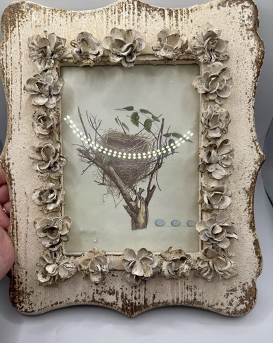 Beautiful ORNATE Dogwood Blossom 3D Metal And Wood PICTURE FRAME 5x7 - Picture 3 of 8