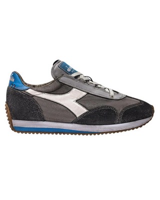 Diadora Heritage Equipe Dirty Evo Casual Sneaker Shoes Men's Grey Leather