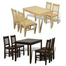 5 tlg. Essgruppe Esstisch Holztisch Esszimmer Sitzgruppe Küchentisch 4 Stühlen