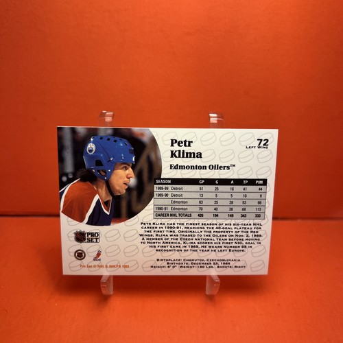 1991-92 Pro Set Petr Klima #72 EX🦄 - Bild 2 von 2