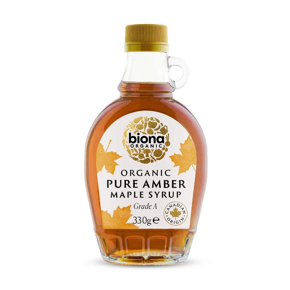 Biona Pure Organic Amber Maple Syrup 330g Grade A Syrup
