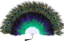 peacock feather fan flapper accessory