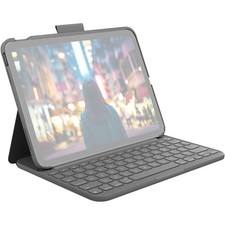 Logitech Slim Folio Bluetooth Keyboard Case for 10.9" iPad 10th Gen -Oxford Gray