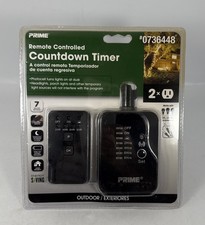 Remote Controlled COUNTDOWN TIMER 2 outlets 7 on/off settings Prime 0736448